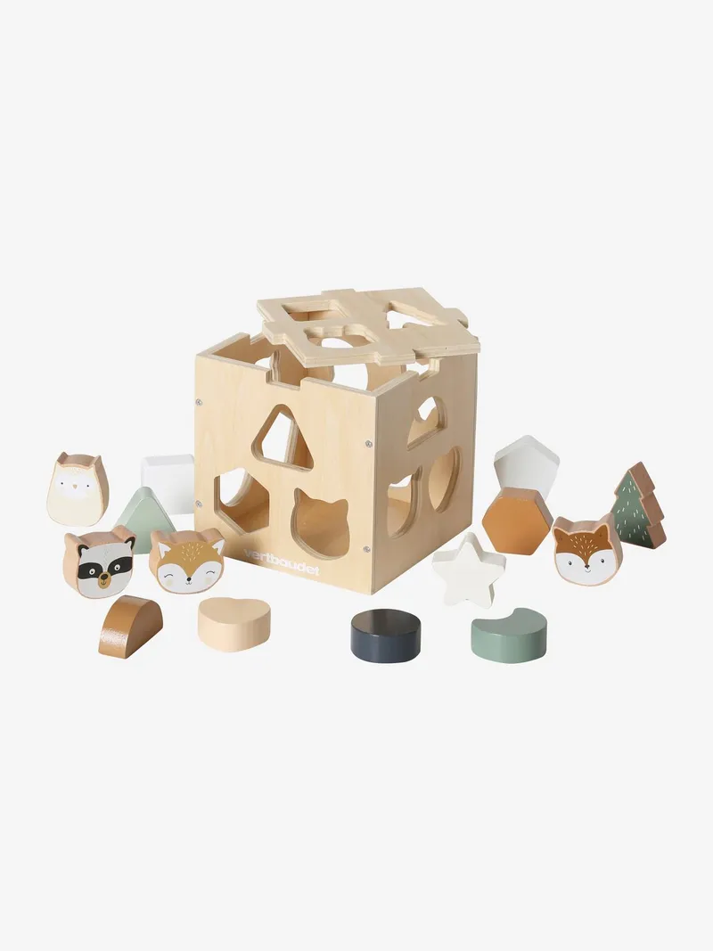 Vertbaudet Formen-Sortierbox GRÜNER WALD, Mehrfarbig, – Produktbild 3 von 4