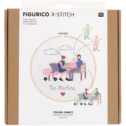 Rico Design Rico Design Figurico Stickpackung Young Family 20cm – Produktbild 1 von 1