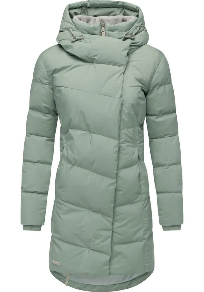 ragwear ragwear Wintermantel Pavla Soft YOUMODO Wasserdichter Steppmantel mit Fleecekragen, Grau|grün, – Produktbild 2 von 3