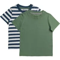 Living Crafts LIVING CRAFTS - Kinder Jungen-T-Shirt, 2er Pack - Mehrfarbig (100% Bio-Baumwolle), Nachhaltige Mode, Bio Bekleidung, Mehrfarbig, – Produktbild 2 von 2