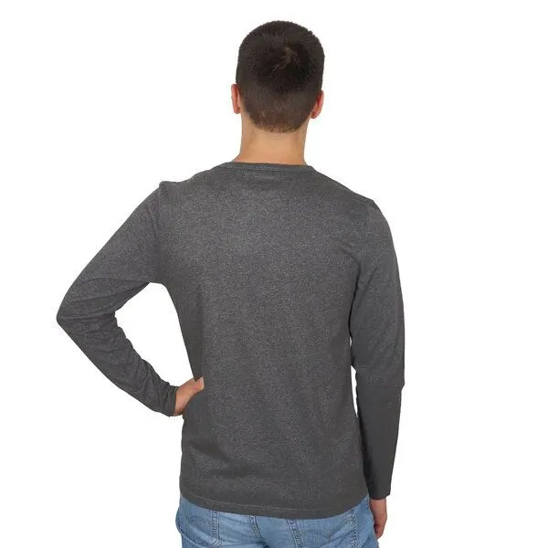 HANDGEDRUCKT HANDGEDRUCKT "Scratch it!" Männer Longsleeve, Grau, – Produktbild 3 von 3
