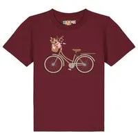 watabout kids watabout.kids T-Shirt Kinder Fahrrad mit Blumen, Burgundy, – Produktbild 1 von 1