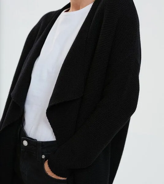 Gary Mash GARY MASH Cardigan Calgary aus Biobaumwolle, Schwarz, – Produktbild 3 von 4