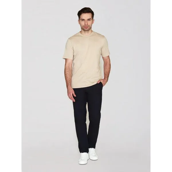 KnowledgeCotton Apparel KnowledgeCotton Apparel Basic T-Shirt O-Neck aus Bio-Baumwolle, Beige (light-feather-gray), – Produktbild 4 von 4