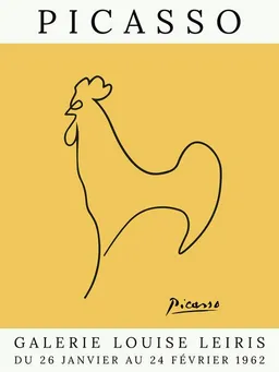 Photocircle Photocircle Poster / Leinwandbild - Picasso Hahn – gelb – Produktbild 1 von 1