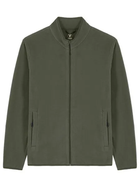 YTWOO YTWOO Baisc Herren Fleecejacke aus 100% recyceltem Polyester, Khaki, – Produktbild 3 von 4
