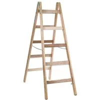KRAUSE Klapp-Holzleiter 2x5 Sprossen – Produktbild 1 von 1