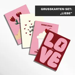 DEINE ZWEISAMKEIT DEINE ZWEISAMKEIT GRUSSKARTEN-SET "LIEBE" | LIEBEVOLLE GRUSSKARTEN FÜR HERZENSMENSCHEN – Produktbild 1 von 1