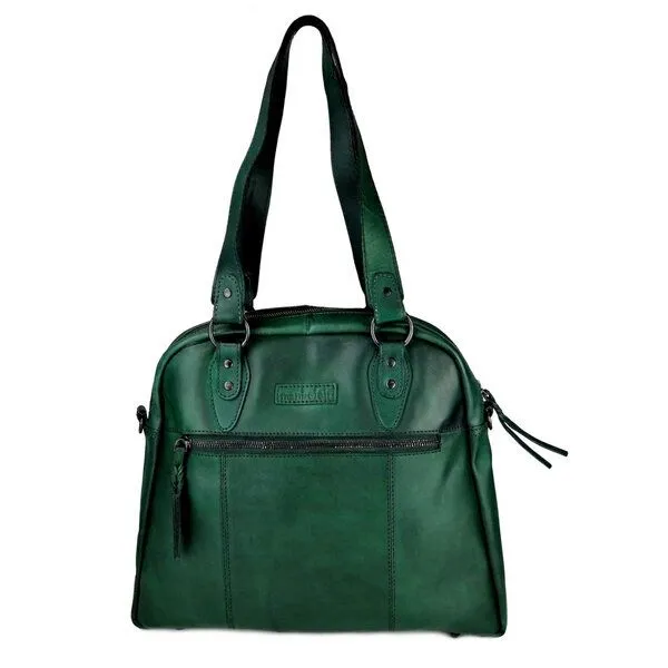 manbefair manbefair Shopper Henrietta Leder, Grün, – Produktbild 4 von 4