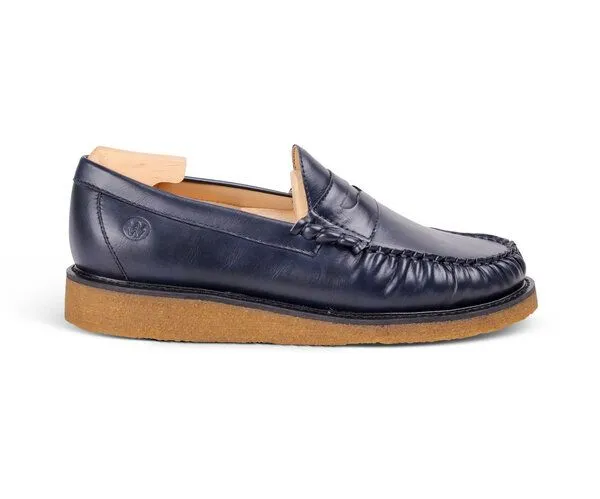 World Walkers World Walkers Vegane Herren Schuhe MOCTOE LOAFER mit Kreppsohle aus Naturkautschuk, Schwarz, – Produktbild 3 von 4
