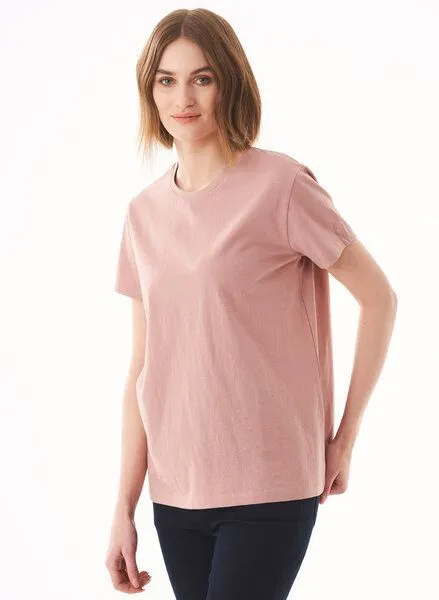 ORGANICATION ORGANICATION Damen Basic T-Shirt aus Bio-Baumwolle, Rosa(misty rose), – Produktbild 3 von 4
