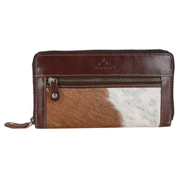 Alpenleder Alpenleder Geldbeutel GSPUSI, Braun/hair on, – Produktbild 1 von 4