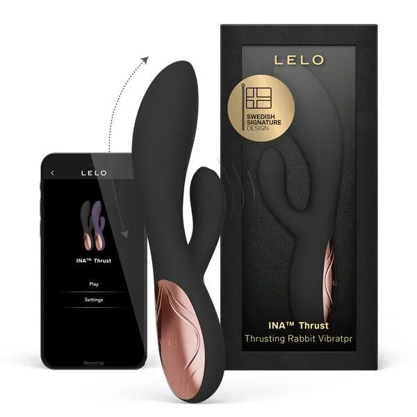 LELO LELO Stoßender Rabbit-Vibrator INA Thrust, Schwarz, – Produktbild 2 von 4