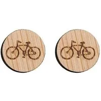 Gary Mash GARY MASH Runde Holz-Ohrstecker mit Motiv – Produktbild 1 von 1