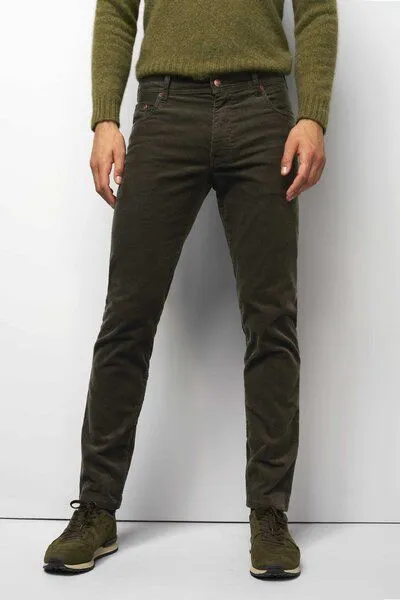 M 5 BY MEYER M 5 BY MEYER Five Pocket aus Casual Cord, Grün (dark green), – Produktbild 3 von 4
