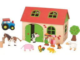Goki goki "Mein Bauernhof", aus Lindenholz, 13-teilig 19,3 x 13,5 x 14,3 cm – Produktbild 1 von 1