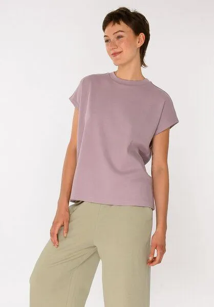 THOKKTHOKK ThokkThokk Damen Boxy T-Shirt TT75 aus Bio-Baumwolle, Dark mauve (lila), – Produktbild 1 von 6