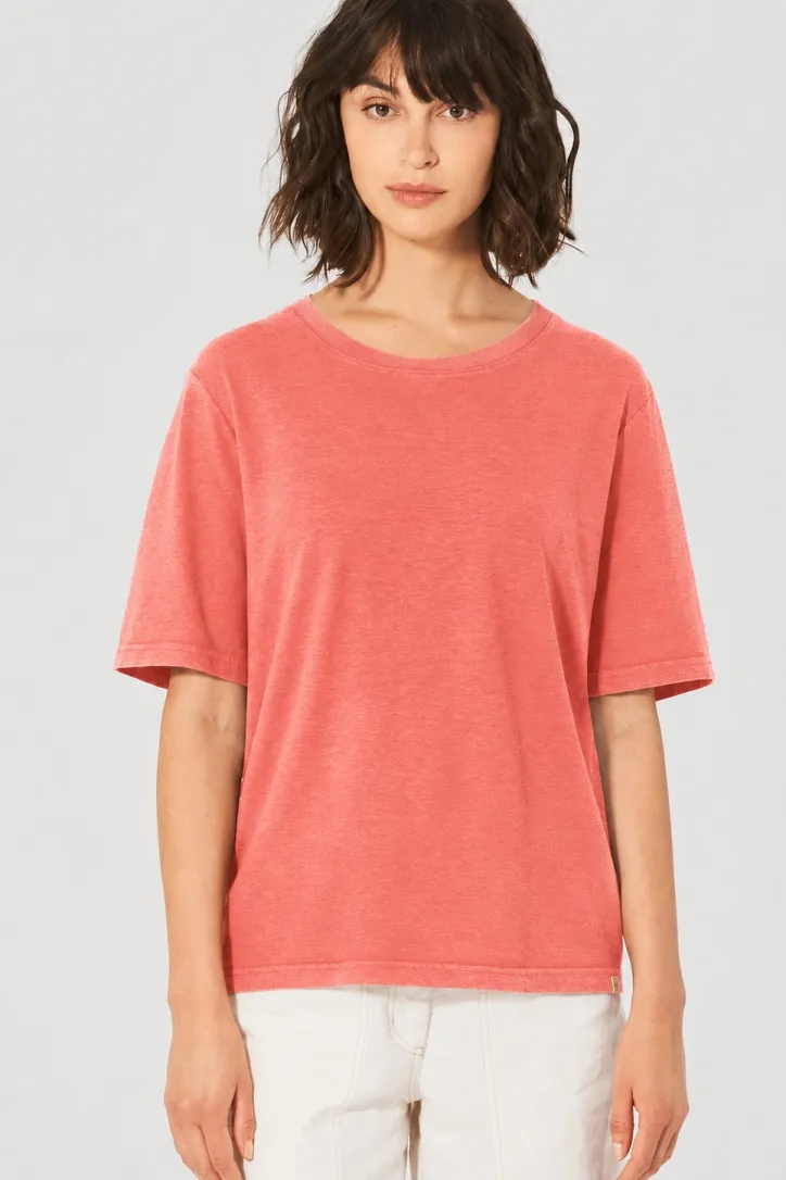 HempAge Hempage Damen vegan T-Shirt Kombination Peach, Pfirsich, – Produktbild 2 von 2