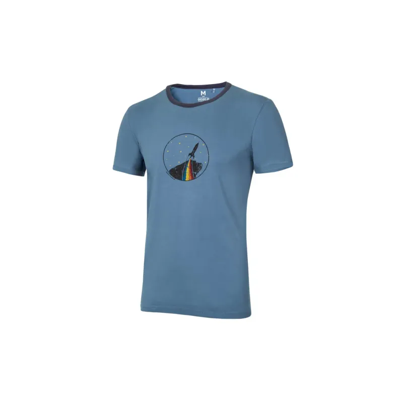 Ocun T-Shirt Ocun Classic T Organic Rainbow Rocket, Bleu, – Produktbild 2 von 2