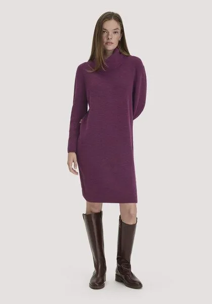 hessnatur hessnatur Strickkleid Relaxed aus reiner Bio-Baumwolle, Fuchsia, – Produktbild 1 von 4