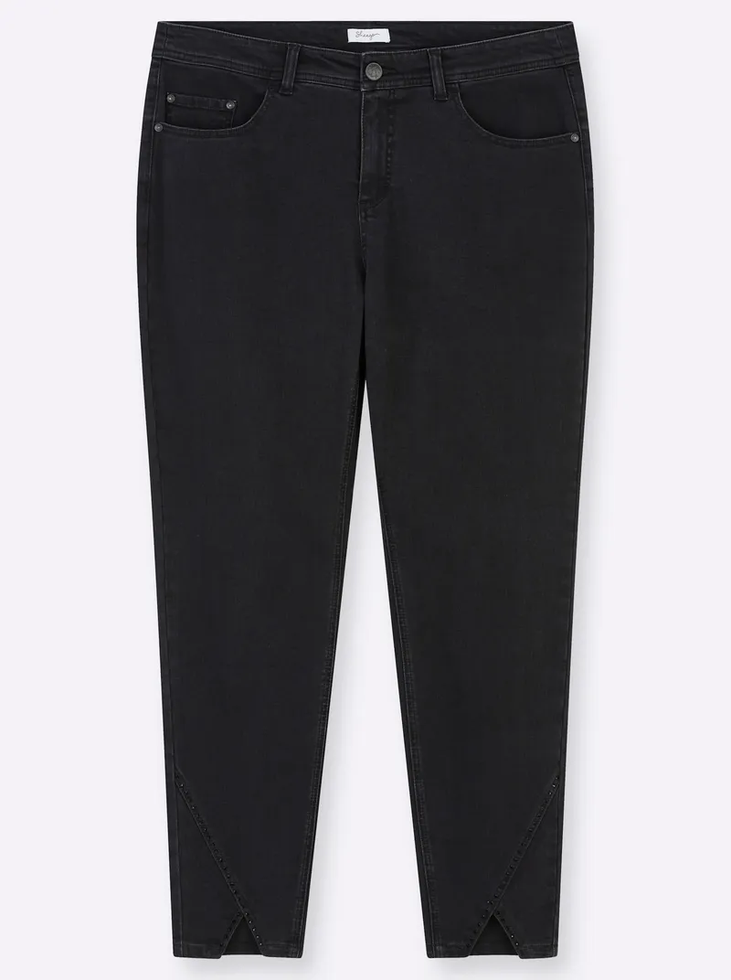 sheego Skinny Jeans black denim, Black denim, – Produktbild 3 von 3