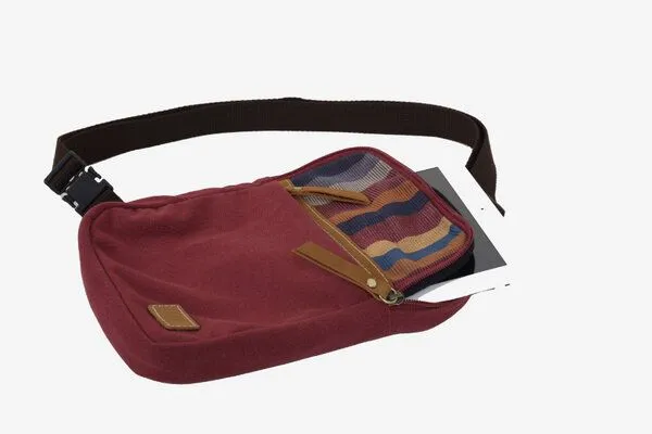 Dragolina Dragolina Crossbody Tablettasche Faun W. mit Webstoff der Pwo Karen, Terracotta (rot), – Produktbild 4 von 4