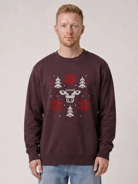 watapparel watapparel Sweatshirt Unisex Christmas with love, Red brown, – Produktbild 2 von 2