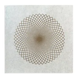 Veskor Cassiopeia Veskor Cassiopeia LOTUS DER LIEBE Heilige Geometrie Linoldruck | 40 x 40 cm | Gold auf Naturweiß – Produktbild 1 von 1