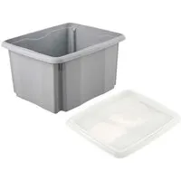 Keeeper keeeper Aufbewahrungsbox "Emil Eco Line" mit Deckel "Emilia", 41x34,5x22 cm, 24 l, grau – Produktbild 1 von 1