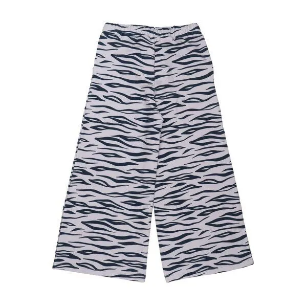 Walkiddy Walkiddy Kinderhose weit GOTS zertifiziert, Bio-Baumwolle, Tiger-Muster, gelb/grau, bequem, Grau, – Produktbild 1 von 3