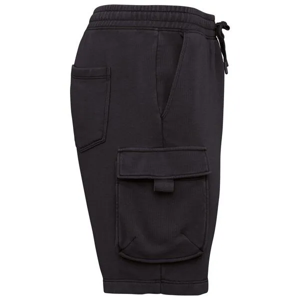 Greenspired Greenspired Umweltfreundliche ausgewaschene French Terry Cargo-Shorts 300g/m² XS-3XL, Verwaschenes schwarz, – Produktbild 3 von 3