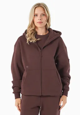 ORGANICATION ORGANICATION Herren vegan Hoodie Full Zip Jenna Bitter Chocolate – Produktbild 1 von 1