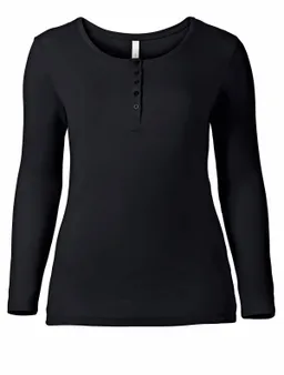 sheego Langarmshirt schwarz – Produktbild 1 von 1