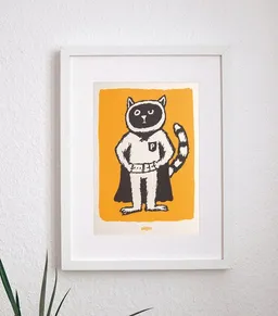 päfjes päfjes Superheld Karlo Powerkater - Poster A4 – Produktbild 1 von 1