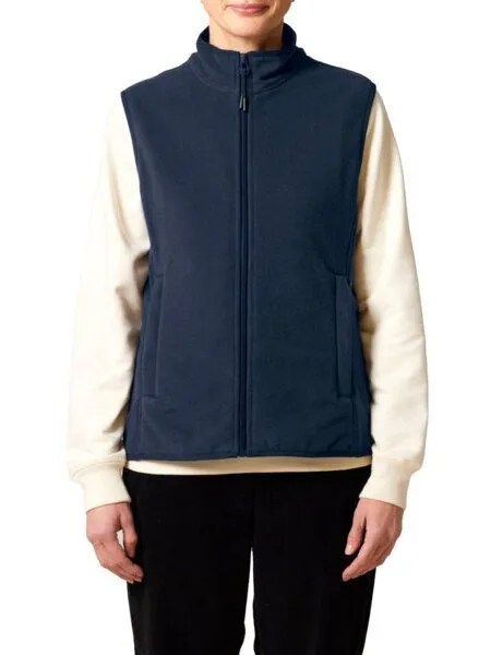 YTWOO YTWOO Damen ärmellose Fleecejacke enganliegend aus 100% recyceltem Polyester, Navyblau, – Produktbild 1 von 4