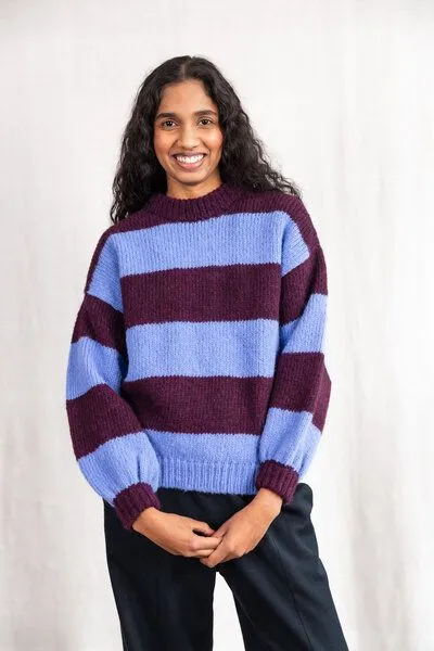 Jyoti - Fair Works Jyoti - Fair Works Baby-Alpaka Strickpullover Lupuna, Streifen, – Produktbild 2 von 4