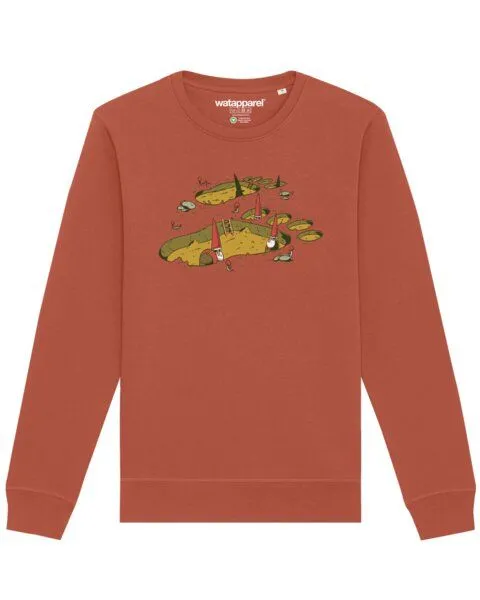 watapparel watapparel Sweatshirt Unisex Gnome Footprint, Heritage brown, – Produktbild 1 von 3