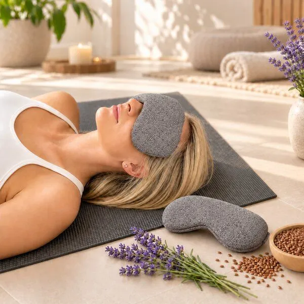Yosana Yosana Augenkissen mit Lavendel & Leinsamen Füllung, Schiefergrau, – Produktbild 8 von 8