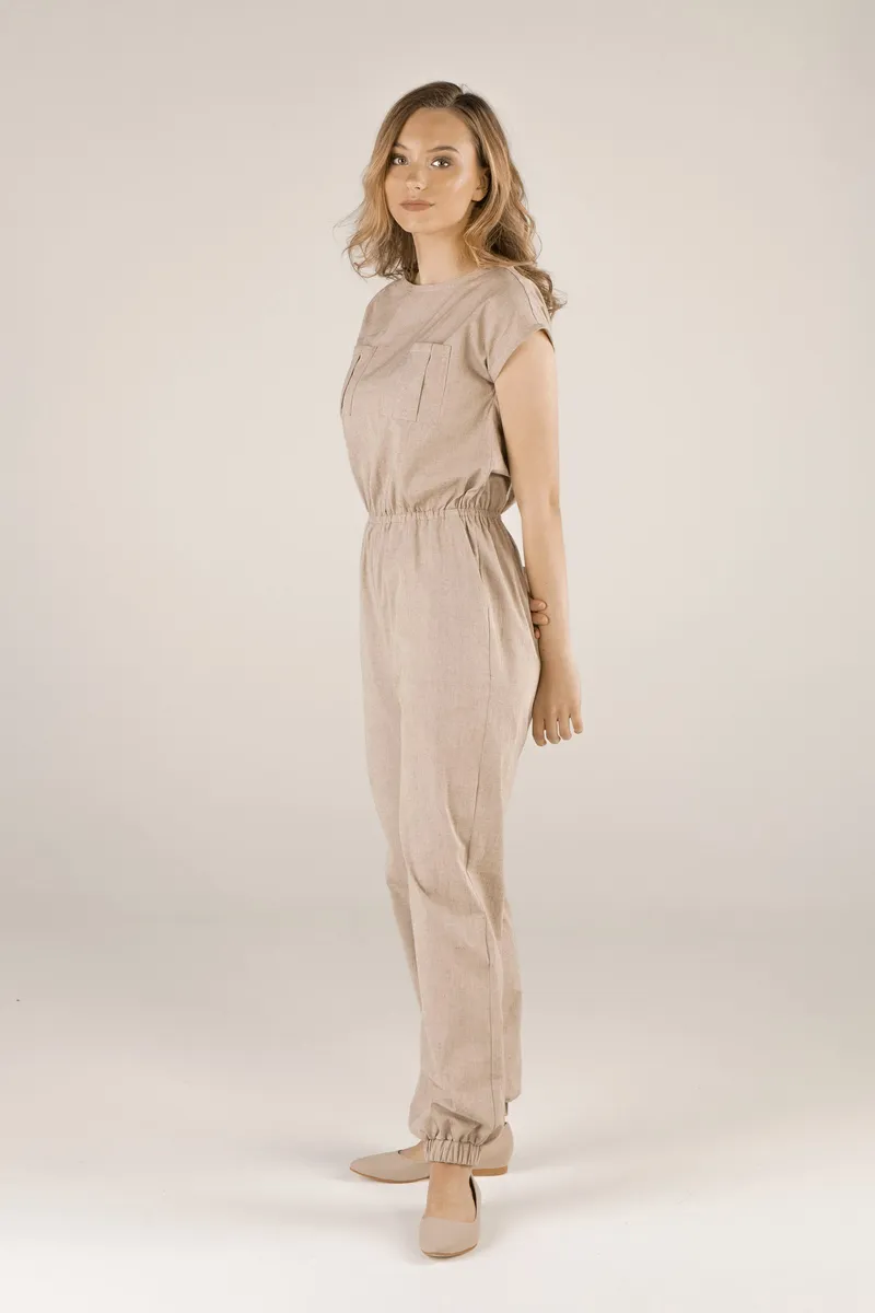 TAWAST TAWAST Damen vegan Overall Mindful Warrior Haselnuss – Produktbild 2 von 2