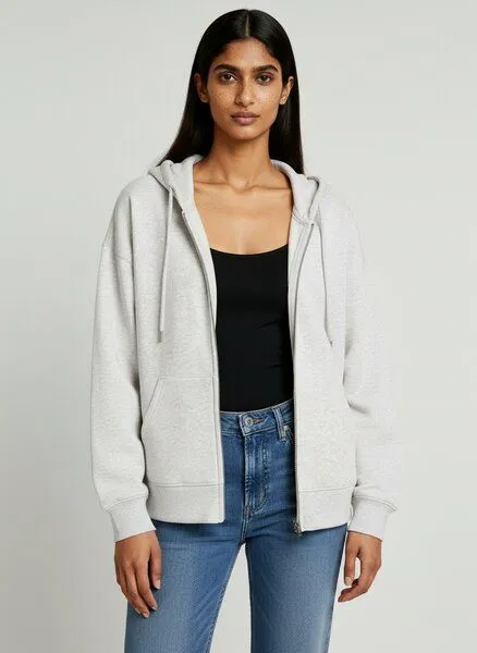 UNIPOLAR UNIPOLAR Zipper Modell: Idai, Cool heather grey (weiß), – Produktbild 1 von 2