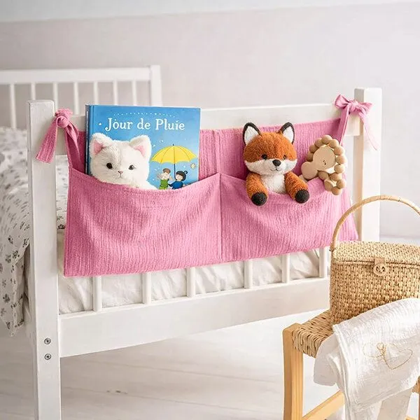 PAPATE PAPATE Schmusetier-Organizer aus Bio-Baumwolle, Rose, – Produktbild 3 von 3