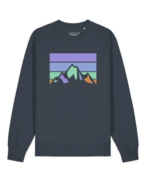 watapparel watapparel Sweatshirt Unisex Retro Landscape, India ink grey, – Produktbild 1 von 2