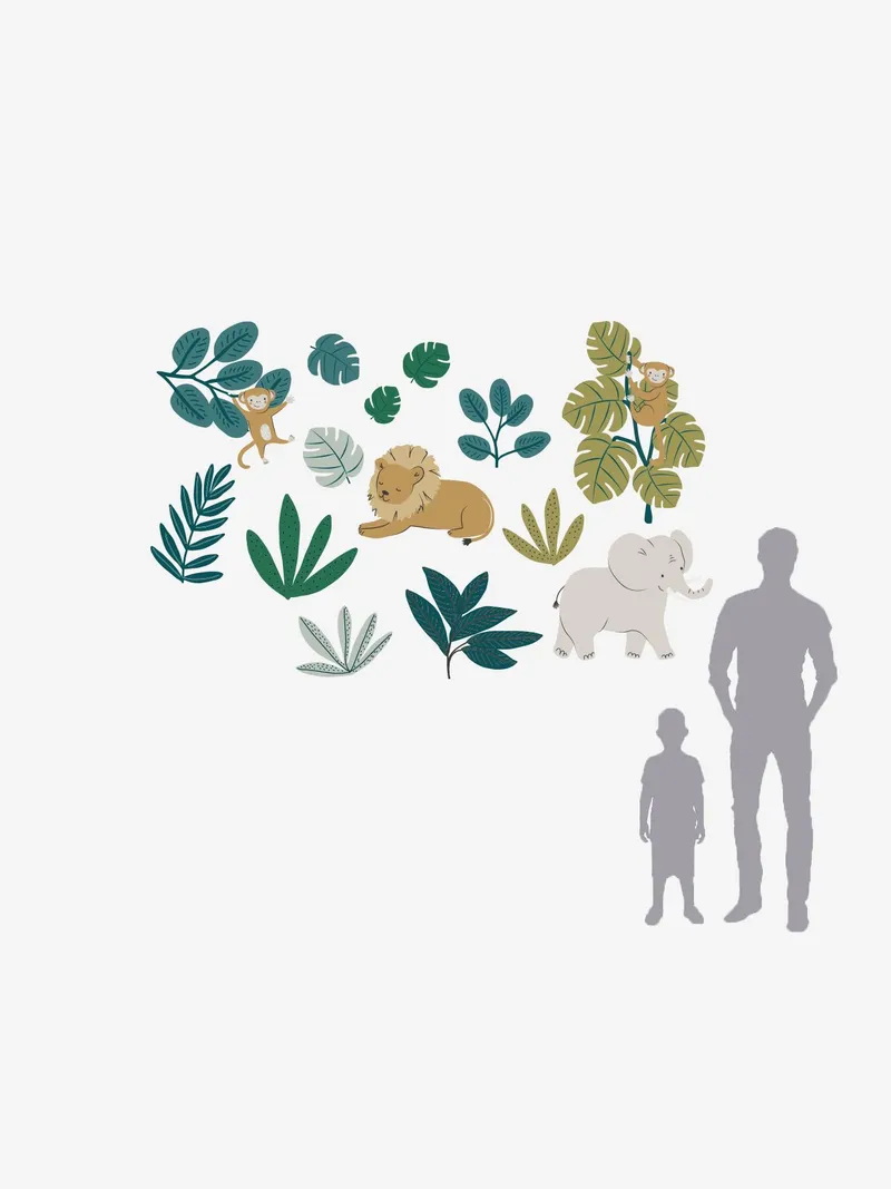 Vertbaudet Kinderzimmer XXL-Wandsticker NEW JUNGLE, Grün bedruckt, – Produktbild 3 von 3