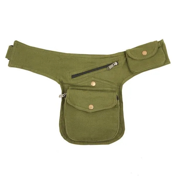 short'n'pietz short'n'pietz handgenähte Gürteltasche mit verstellbarem Gürtel, Grün, – Produktbild 2 von 8