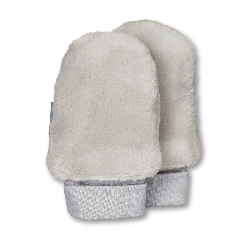 Sterntaler Sterntaler Plüsch-Fäustlinge, Grau, – Produktbild 1 von 3