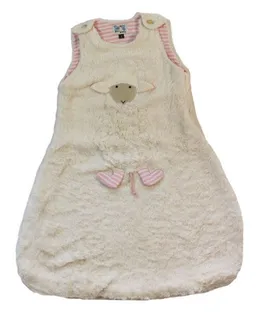 Pat und Patty Pat und Patty Babyschlafsack "Schaf" rosa/natur-gestreift , 100 % Baumwolle (kbA) – Produktbild 1 von 1