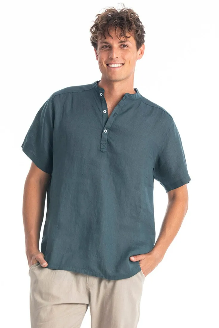 RAVENS VIEW IBIZA RAVENS VIEW IBIZA Herren vegan Hemd Brad Ozeanblau, Dunkelblau, – Produktbild 2 von 2