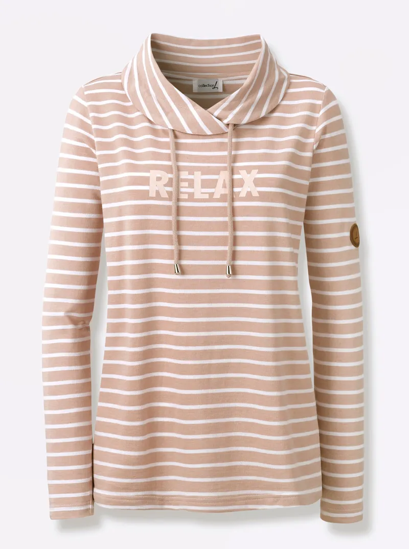 Witt Witt Sweatshirt puder-weiß-geringelt, Puder-weiß-geringelt, – Produktbild 1 von 1