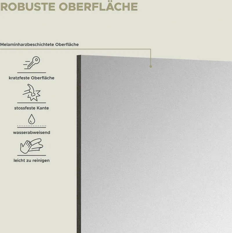 Home affaire Spiegel Rumba, Breite 70 cm, Garderobenspiegel, Flurspiegel, Dielenspiegel, Wandspiegel, Grau|silberfarben, – Produktbild 4 von 5