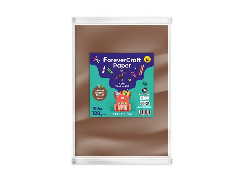 Clairefontaine 100 Blatt Tonpapier DIN A4 "forever craft paper" 120g/m² schokolade – Produktbild 1 von 1